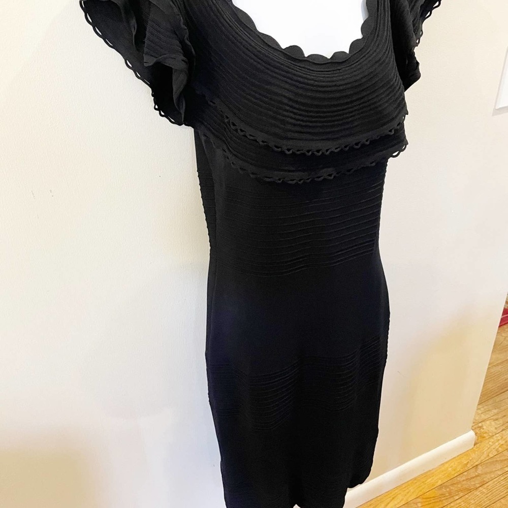Eliza J Off the Shoulder Ruffle Sheath Dress Large - Picture 5 of 16